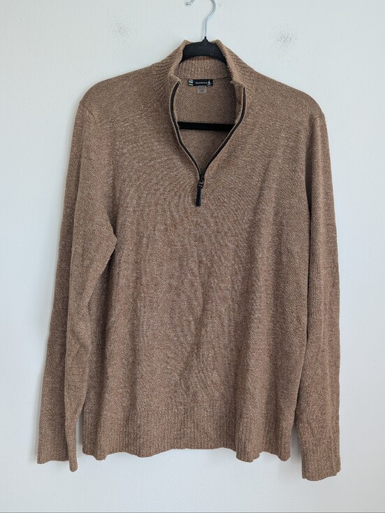 Smartwool Other - Mens Smartwool Sparwood 1/4 Zip Sweater Tan Merino Wool Blend